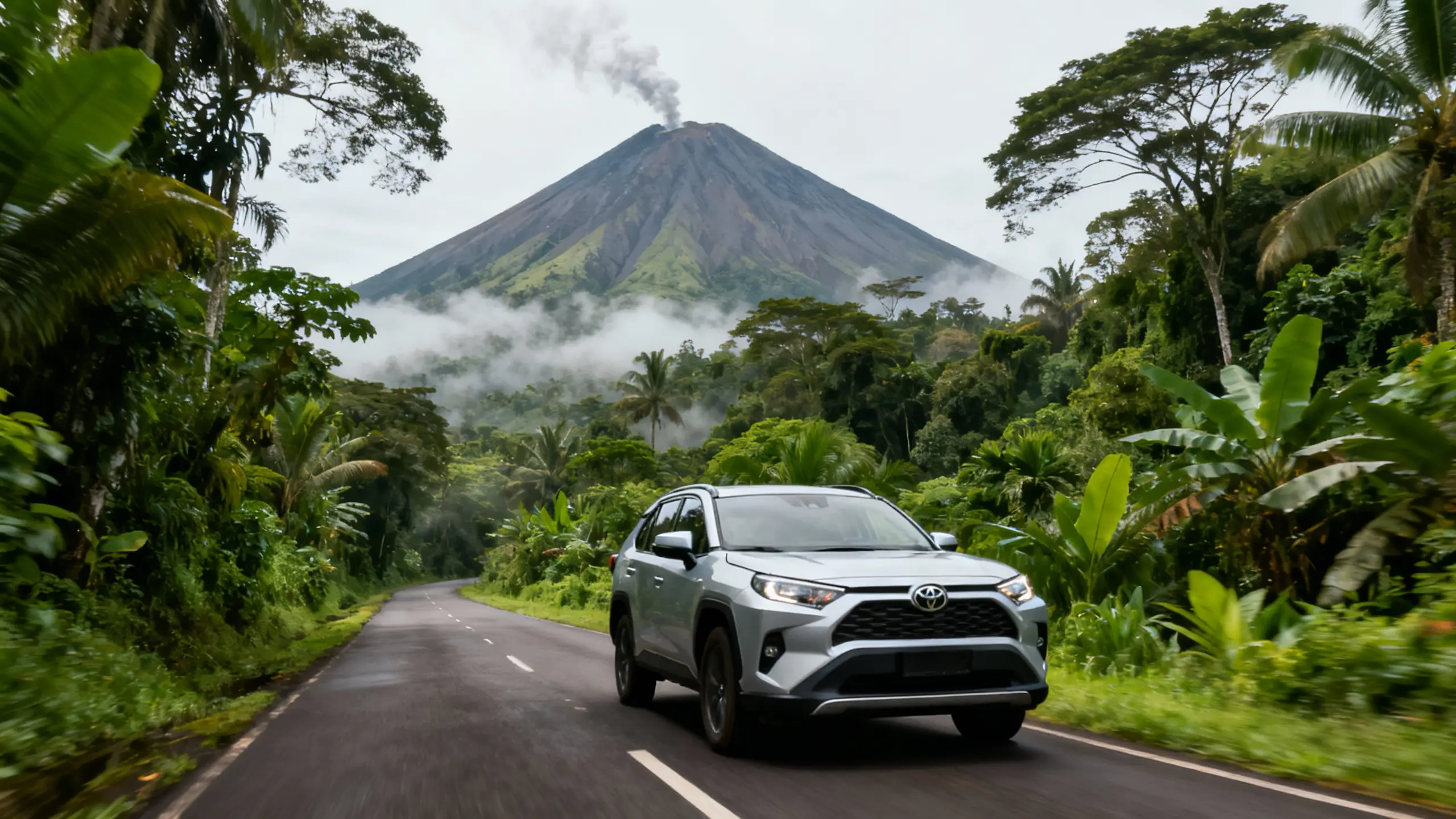 Mietwagen in der Natur von Costa Rica